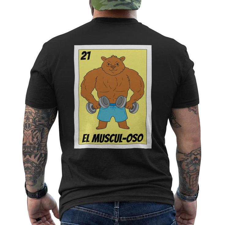 Funny Fitness Mexican Design El Musculoso _1 Mens Back Print T-shirt