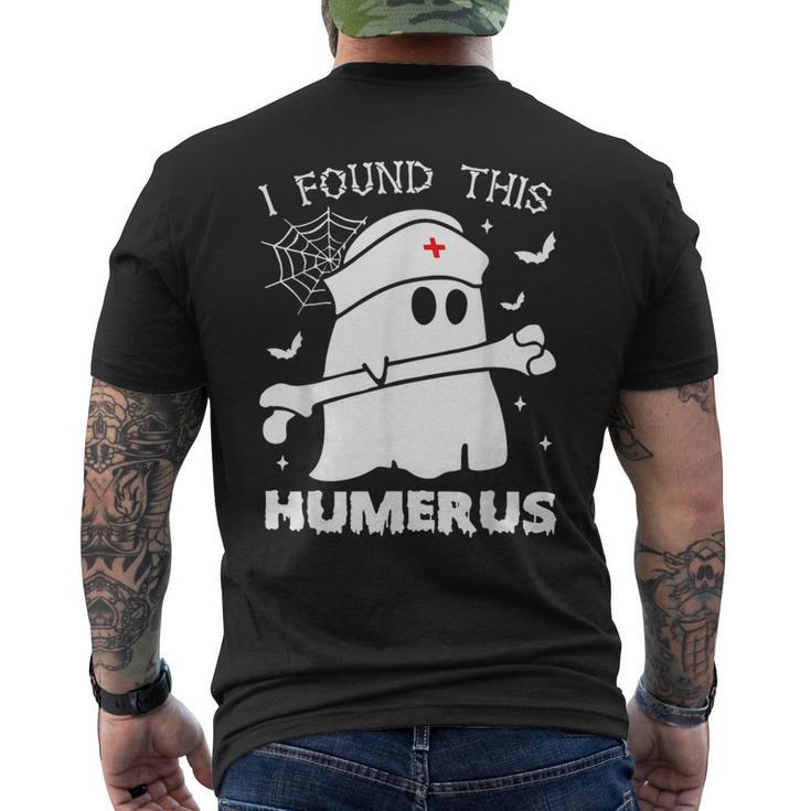 I Found This Humerus Boo Ghost Halloween Costume Men's T-shirt Back Print