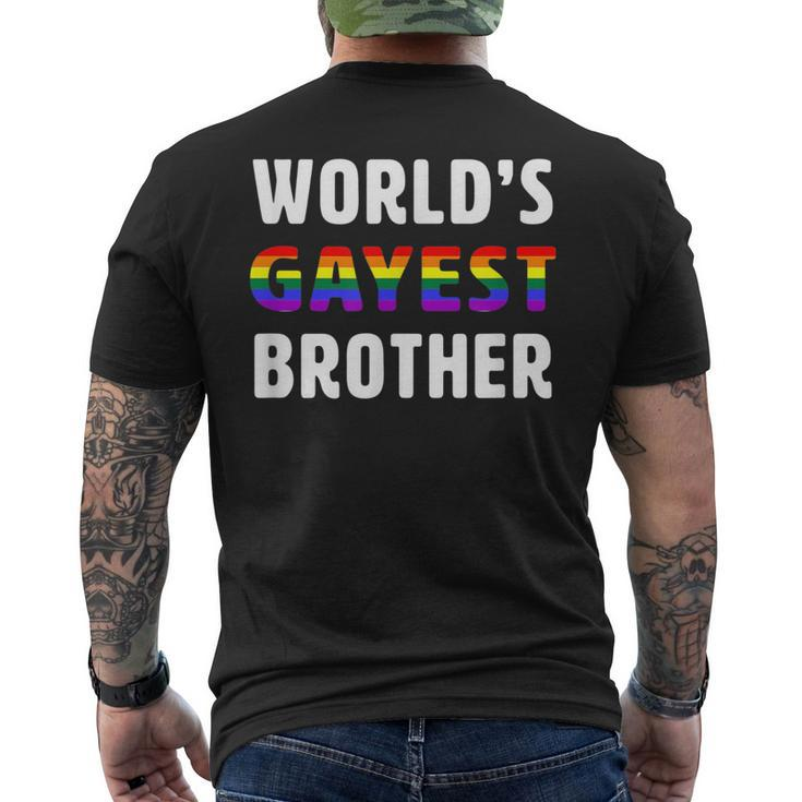 Funny Gay Pride Family  Worlds Gayest Brother Family  Mens Back Print T-shirt
