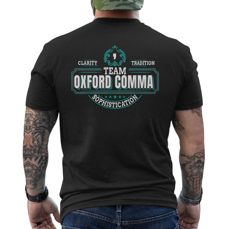 Grammar Police I Team Oxford Comma Men's T-shirt Back Print