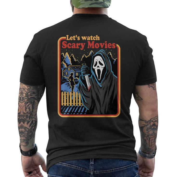 Halloween Let’S Watch Scary Horror Movies Ghost Killer Men's T-shirt Back Print
