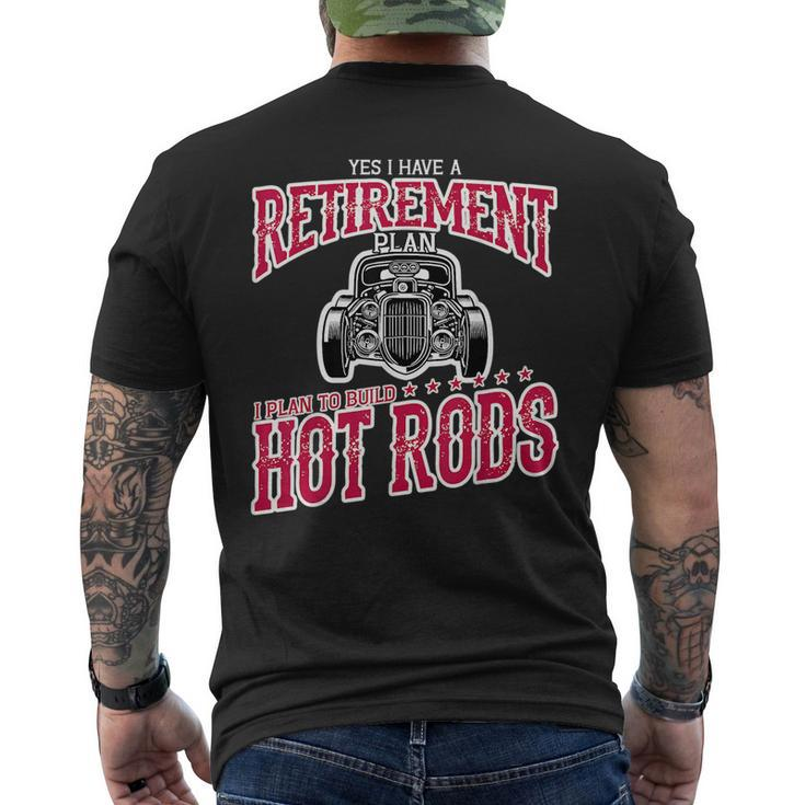 Funny Hot Rod Enthusiast Retirement Party Gift Class Car Retirement Funny Gifts Mens Back Print T-shirt