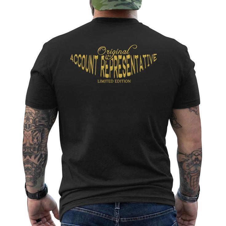 Job Title Worker Account Representative Men's T-shirt Back Print