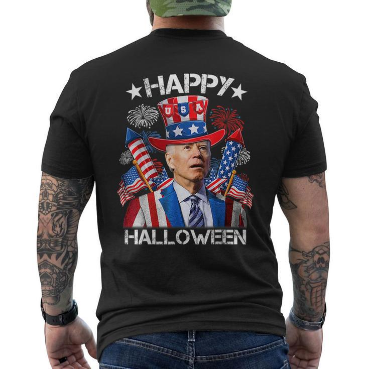Funny Joe Biden 4Th Of July  Happy Halloween Firework  Mens Back Print T-shirt