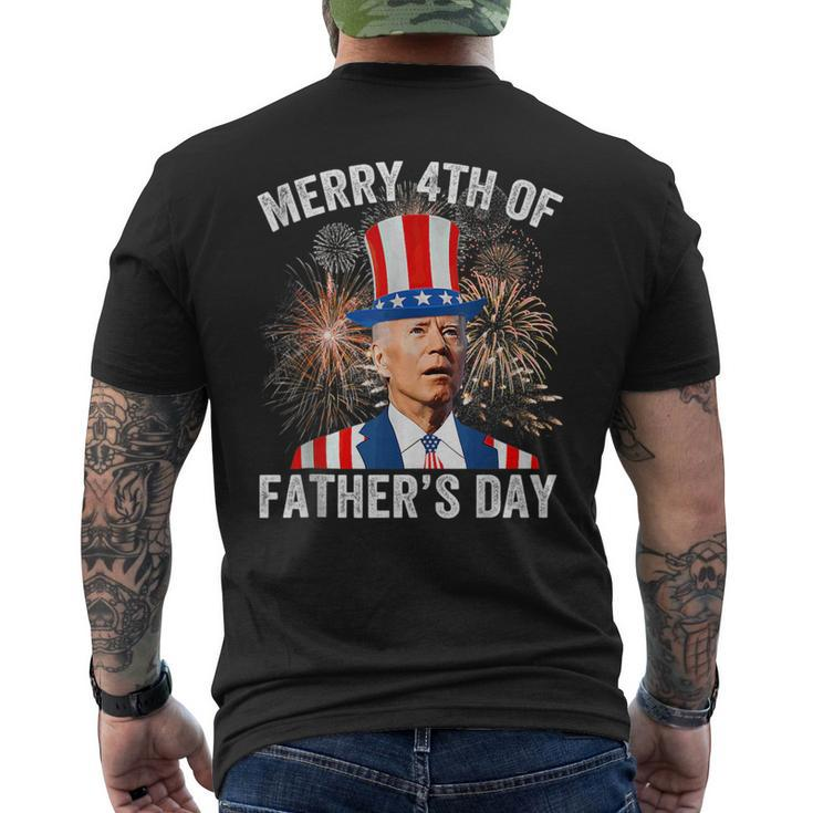 Funny Joe Biden Merry 4Th Of Fathers Day Puzzled 4Th Of July  Mens Back Print T-shirt