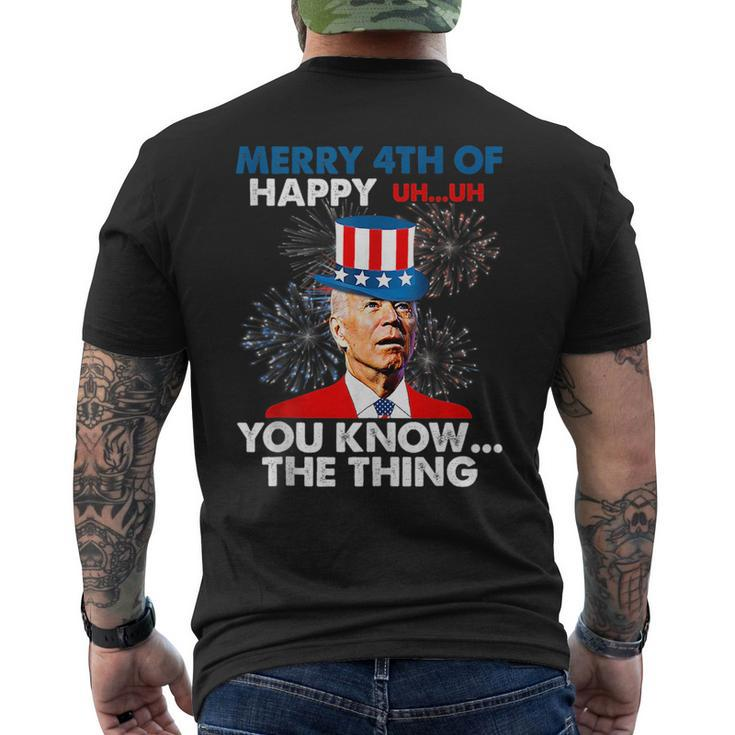 Funny Joe Biden Merry 4Th Of You Knowthe Thing 4Th Of July Mens Back Print T-shirt