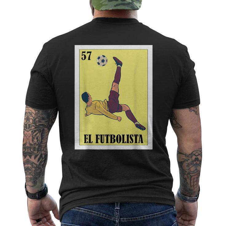 Funny Mexican Soccer Design - El Futbolista  Mens Back Print T-shirt