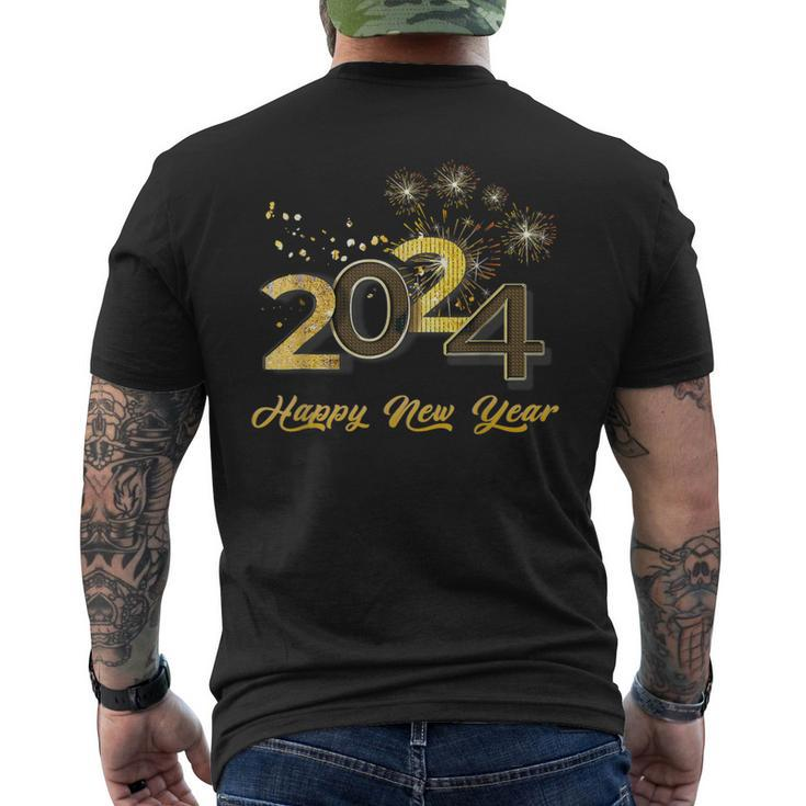 New Years Eve Party Supplies 2024 Happy New Year 2024 Men's T-shirt Back Print