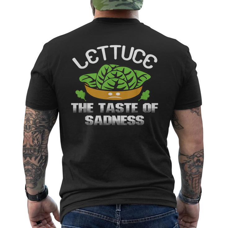No Vegan Quote Lettuce The Taste Of Sadness Men's T-shirt Back Print