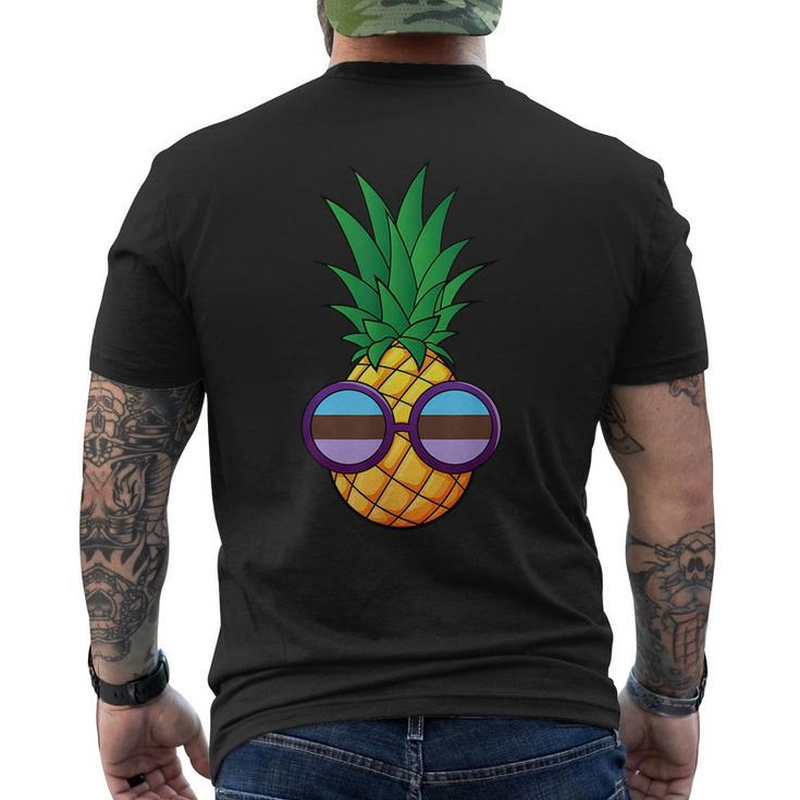 Funny Pineapple Androsexual Flag  Mens Back Print T-shirt