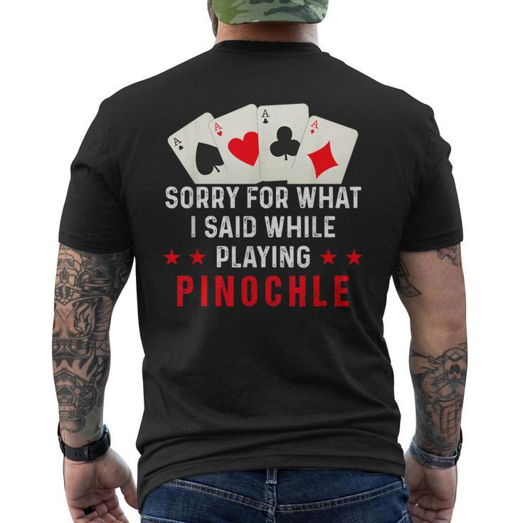 Pinochle Card Game Player Quote Men's T-shirt Back Print