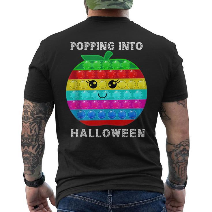 Funny Pop It Fidget Toy Popping Into Halloween Fidget Toy  Mens Back Print T-shirt