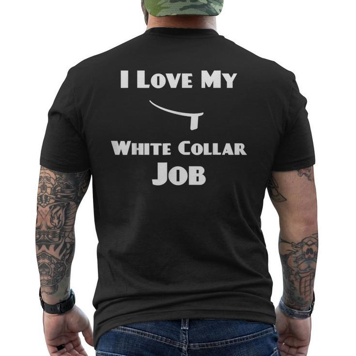 Funny Priest Ordination I Love My White Collar Job  Mens Back Print T-shirt