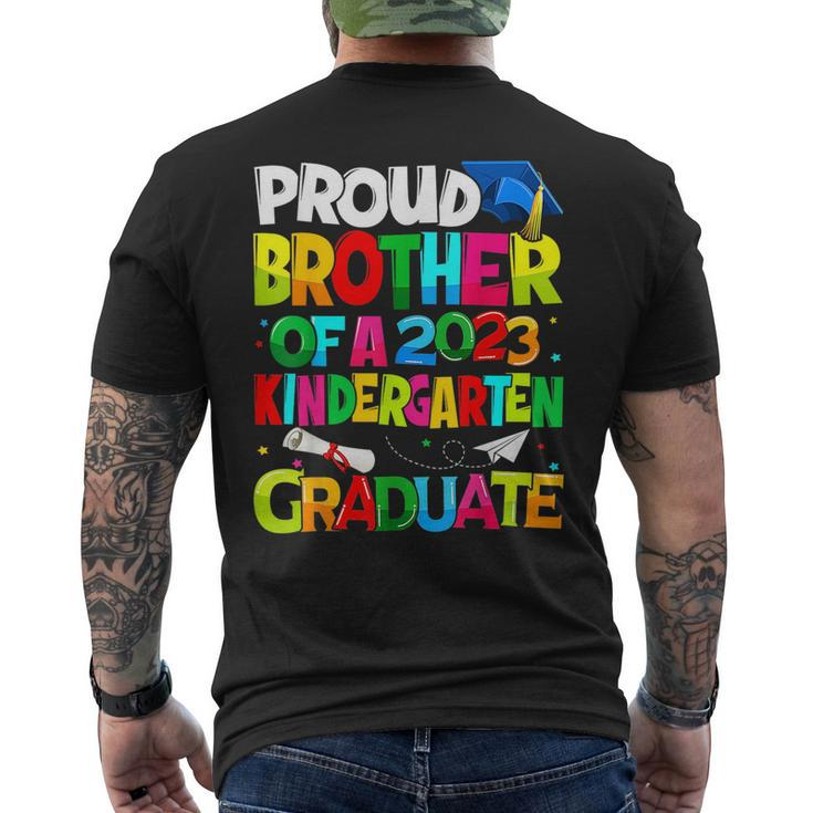 Funny Proud Brother Of A Class Of 2023 Kindergarten Graduate  Mens Back Print T-shirt