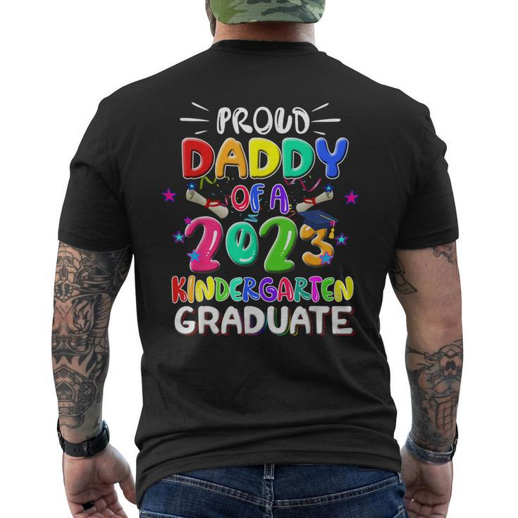 Funny Proud Daddy Of A Class Of 2023 Kindergarten Graduate  Mens Back Print T-shirt