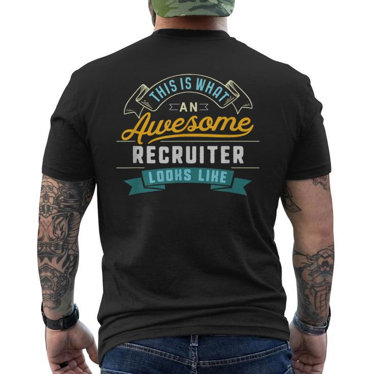 Recruiter Awesome Job Occupation Graduation Men's T-shirt Back Print