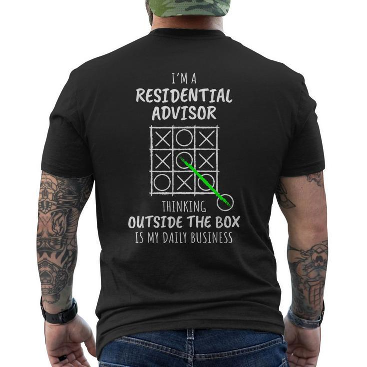 Residential Advisor Men's T-shirt Back Print