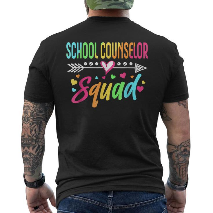 Funny School Counselor Squad Welcome Back To School Gift  Mens Back Print T-shirt