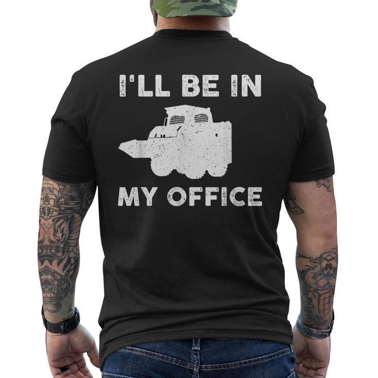 Skid Sr Loader Operator Construction Machinery Men's T-shirt Back Print