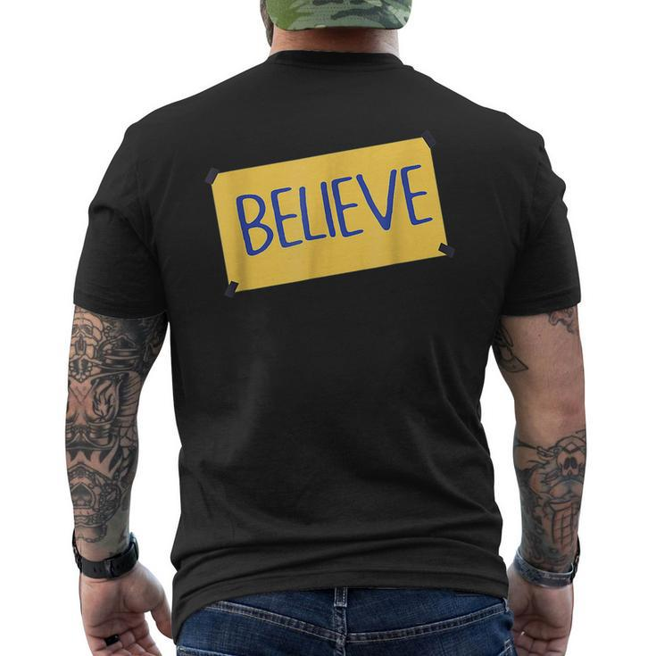 Funny Soccer Believe Faith Coach Richmond Lasso Believe Believe Funny Gifts Mens Back Print T-shirt