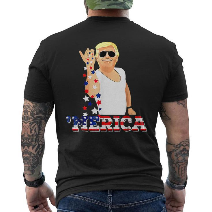 Funny Trump Salt Merica Freedom 4Th Of July Salt Funny Gifts Mens Back Print T-shirt