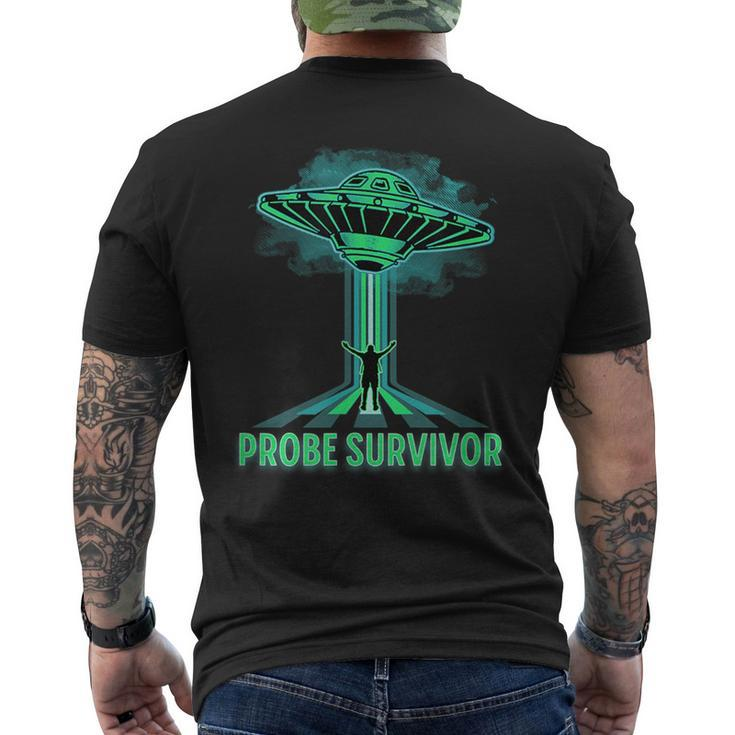 Funny Ufo Alien Abduction Probing Survivors Club Ufologist Mens Back Print T-shirt