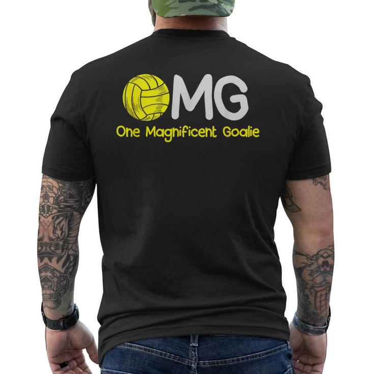 Water Polo Ball Player One Magnificent Goalie Men Men's T-shirt Back Print