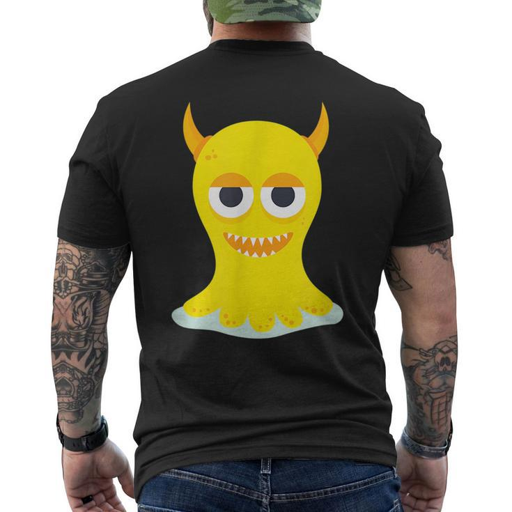 Funny  Yellow Scary Monster  Mens Back Print T-shirt