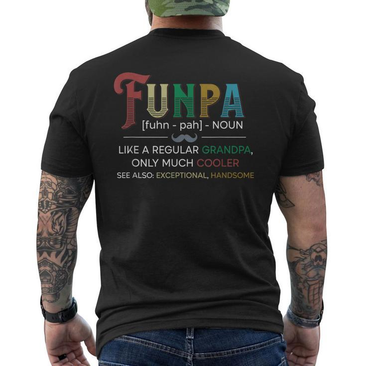 Funpa Definition For Grandpa Grandfather Fathers Day Men's Back Print T-shirt
