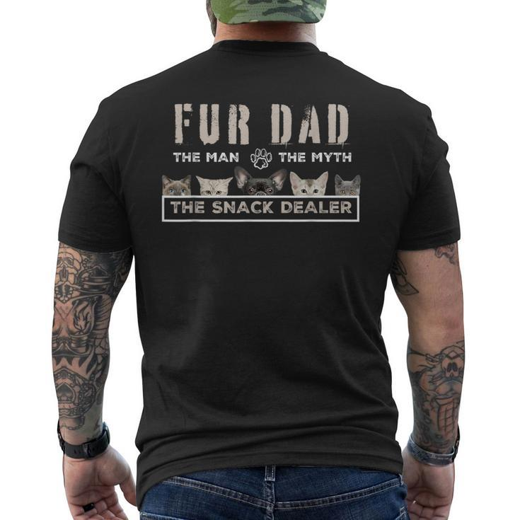 Fur Dad The Man The Myth Men Funny Dog Cat Fathers Day  Mens Back Print T-shirt