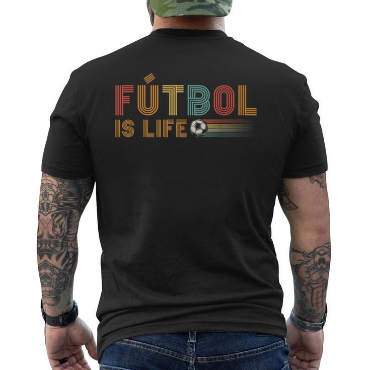 Futbol Is Life Football Lover Soccer Vintage Men's Back Print T-shirt