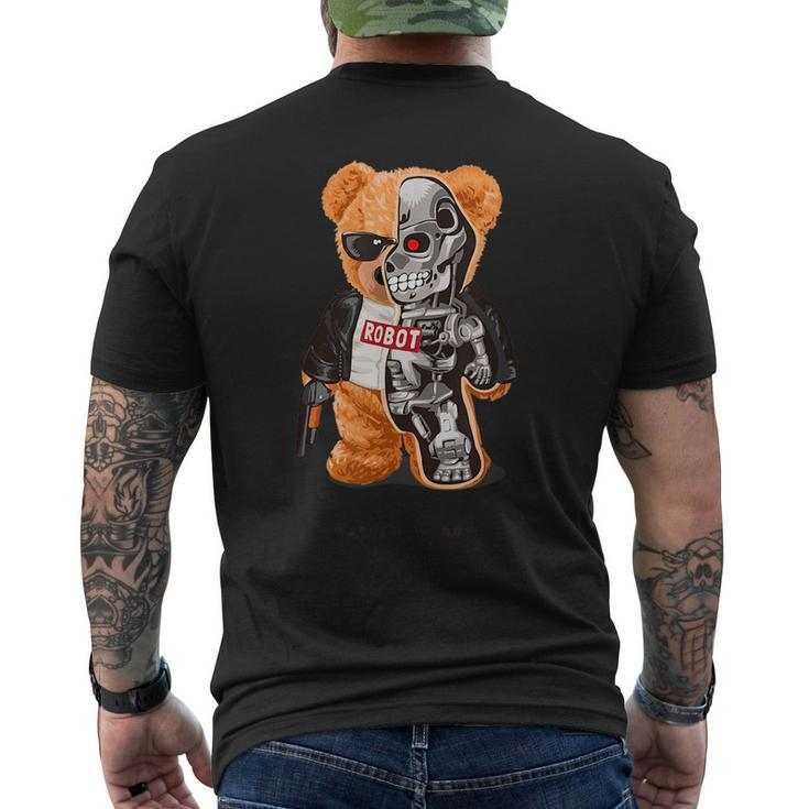 Future Is Now - Teddy Bear Robot  Mens Back Print T-shirt