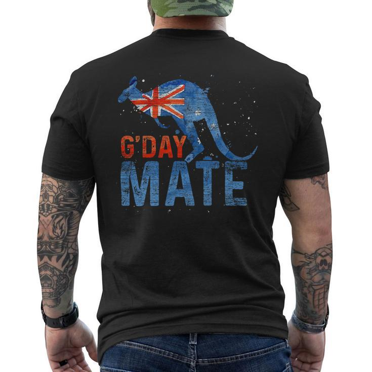 G Day Mate Kangaroo Aussie Animal Australia Flag Australia Mens Back Print T-shirt