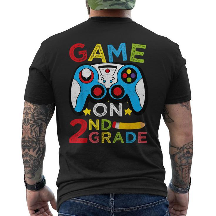 Game On 2Nd Grade Funny Video Game Back To School Mens Back Print T-shirt