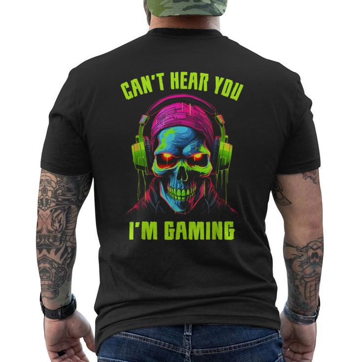 Gamer For Boys Ns Video Gaming Skull Men's T-shirt Back Print