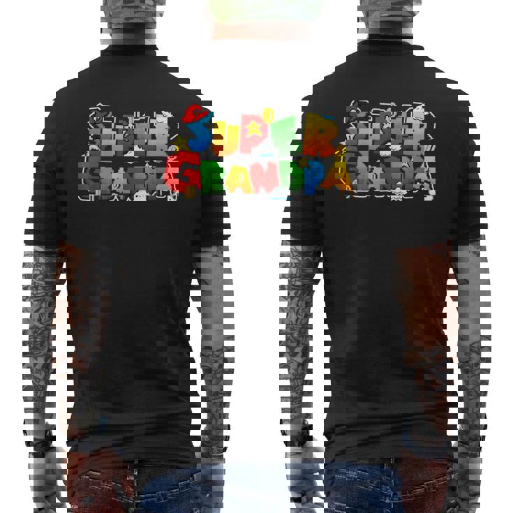 Gamer Super Grandpa Gamer For Grandpa Men's T-shirt Back Print