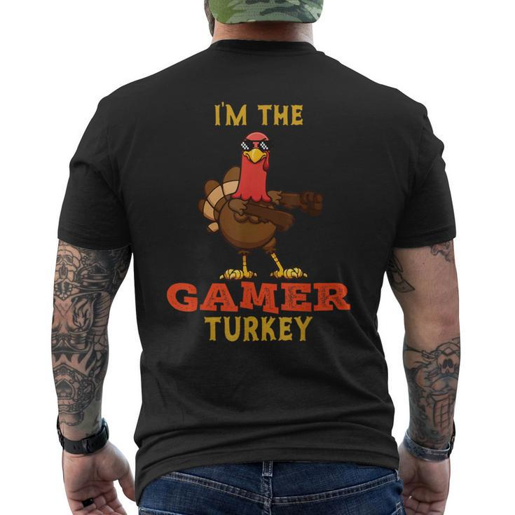 Gamer Turkey Matching Family Group Thanksgiving Men's T-shirt Back Print