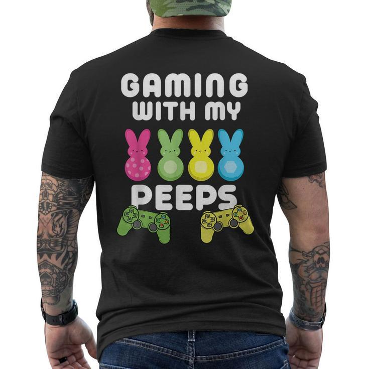 Gaming With My Peeps Easter Gamer Video Game Lover Mens Back Print T-shirt