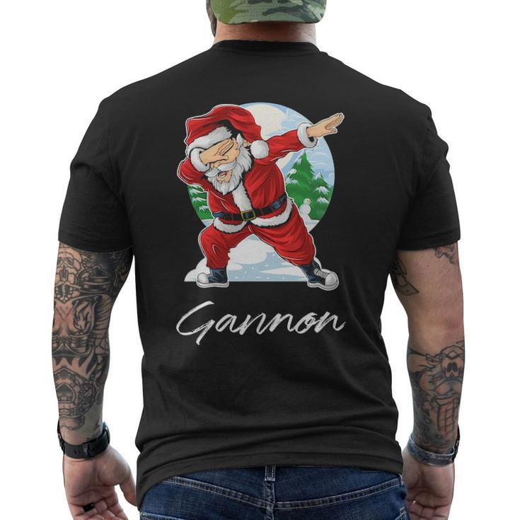 Gannon Name Gift Santa Gannon Mens Back Print T-shirt