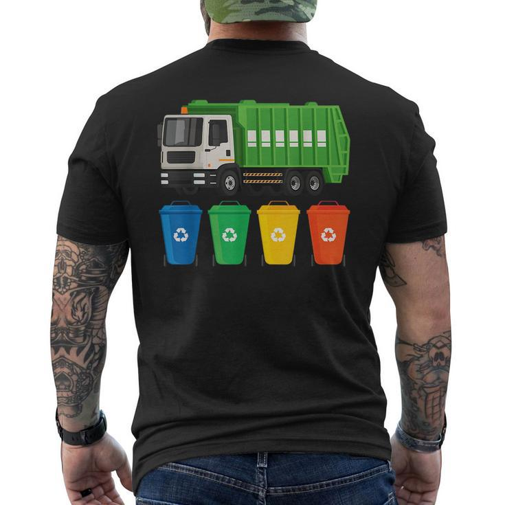 Garbage Truck Truck Trash Recycling Lover Waste Management Men's Back Print T-shirt