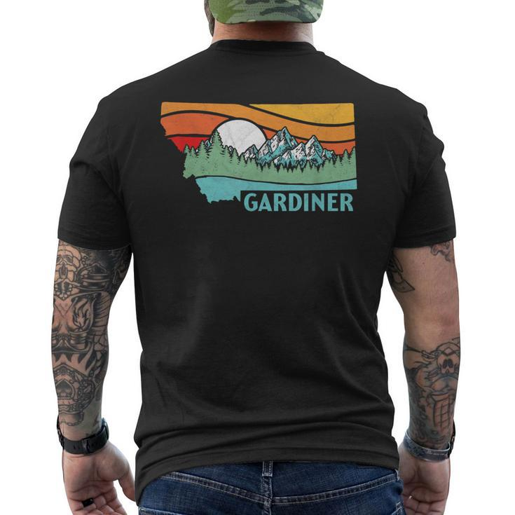Gardiner Montana Outdoors Retro Mountains & Nature Men's T-shirt Back Print