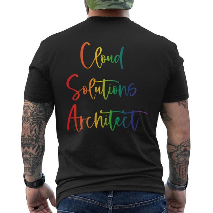 Gay Lesbian Pride Lives Matter Cloud Solutions Architect Men's T-shirt Back Print