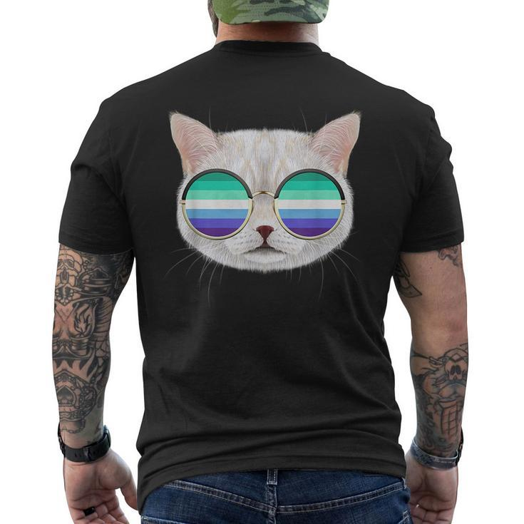 Gay Man Mlm Flag For Cat Lover Male Gay Man Pride Mlm  Mens Back Print T-shirt