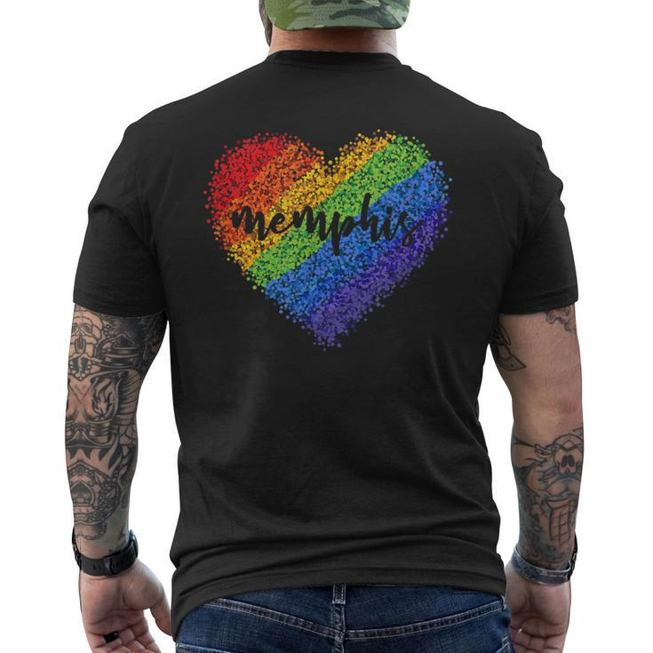 Gay Pride Memphis Lgbtq  Lesbian Gay Bi Trans Mens Back Print T-shirt