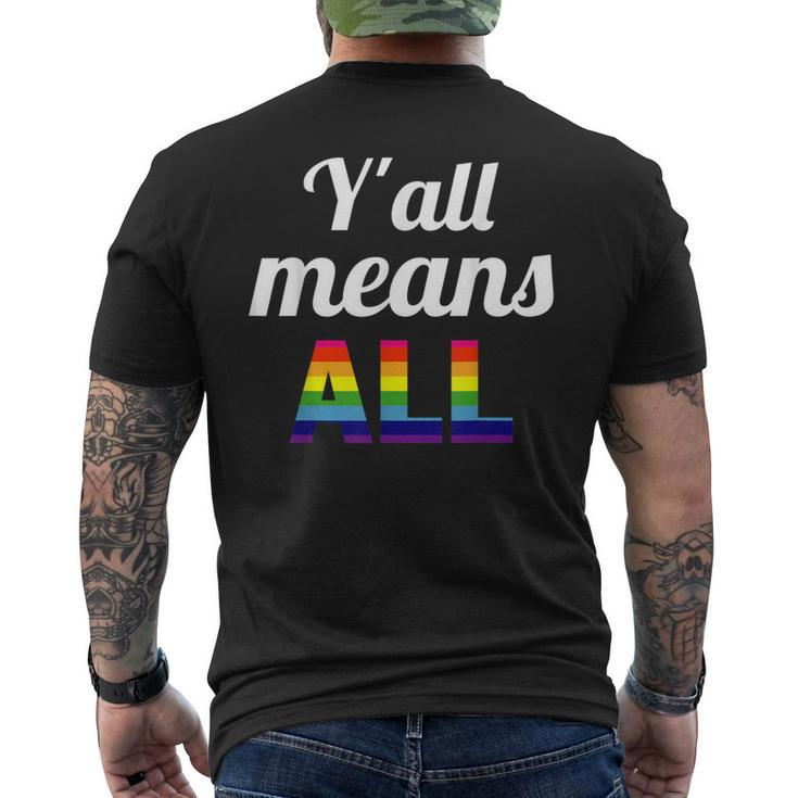 Gay Pride Y'all Means All Men's T-shirt Back Print