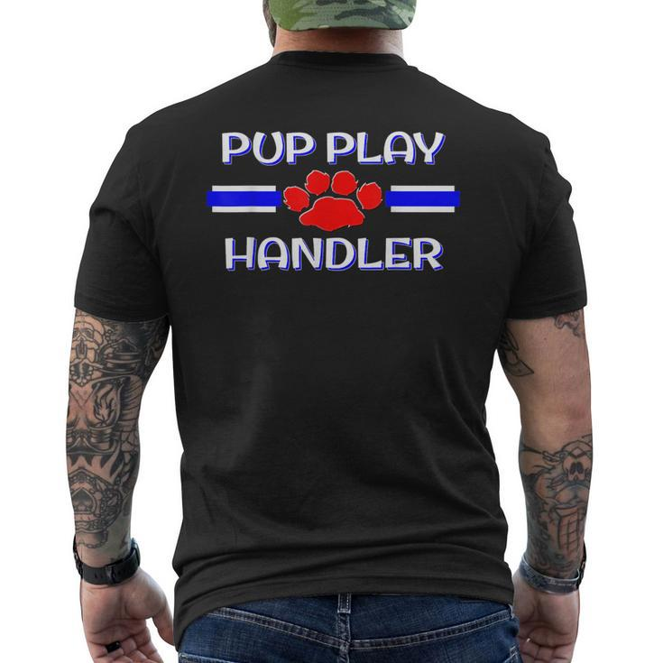 Gay Pup Play Handler Gift Bdsm Puppy Fetish Pride Gear  Mens Back Print T-shirt