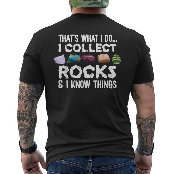 Geology Rock Collector Geologist Rock Hound Men's T-shirt Back Print