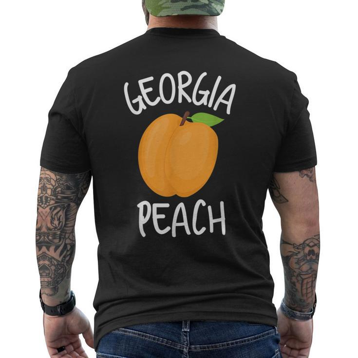 Georgia Peach Funny Georgia State Pride Peachy Pride Month Funny Designs Funny Gifts Mens Back Print T-shirt