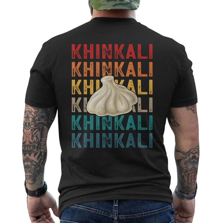 Georgia Saying Georgian Khinkali Khinkali Dumplings Retro Georgia Gifts And Merchandise Funny Gifts Mens Back Print T-shirt
