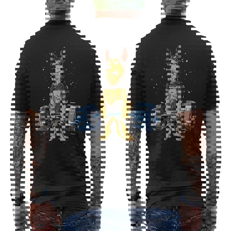 German Shepherd Weightlifting - Mens Standard  Mens Back Print T-shirt